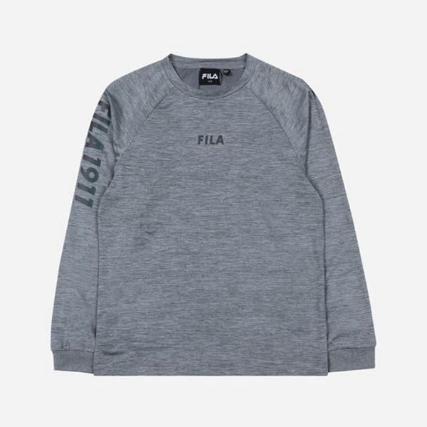 Camisetas Fila Rapaz Cinzentas - Fila Aurora Crew Neck L/S Portugal Online,SJVQ-20163